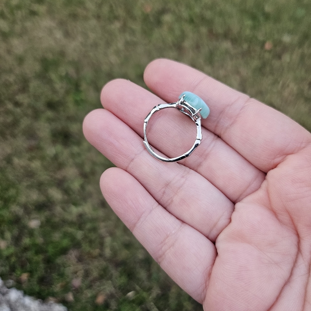 larimar heart ring silver 925 - Picture 2 of 5